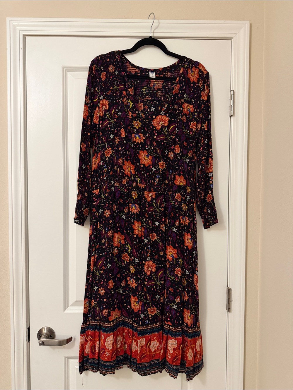 Old Navy Black Floral Dress XL